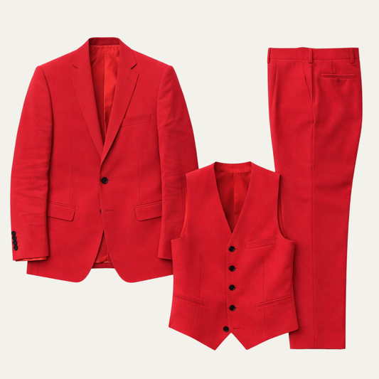 The Bridgewater Men’s Trendy 3 Piece Linen Summer Suit – Blazer, Vest & Pants