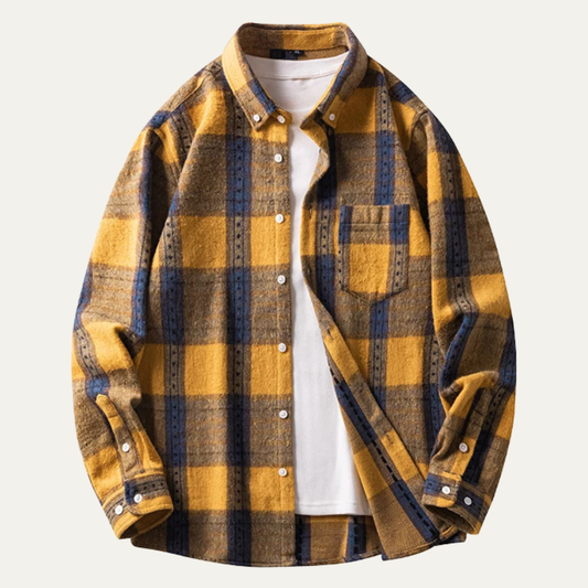 The Cuneo Men’s Plaid Lightweight Flannel Shirt