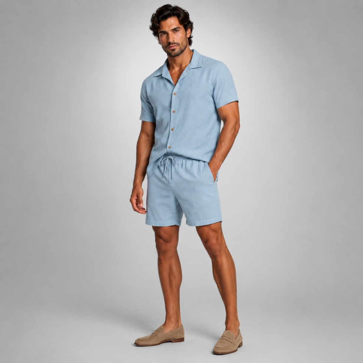 The Corsica Linen Set – Summer Shirt & Pants for Men