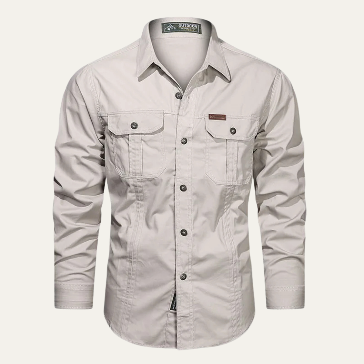 The Monza Men's Casual Button Up Cotton Cargo Shirt