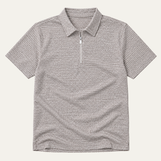 The Ravenswood Men’s Waffle Knit Half Zip Polo Shirt