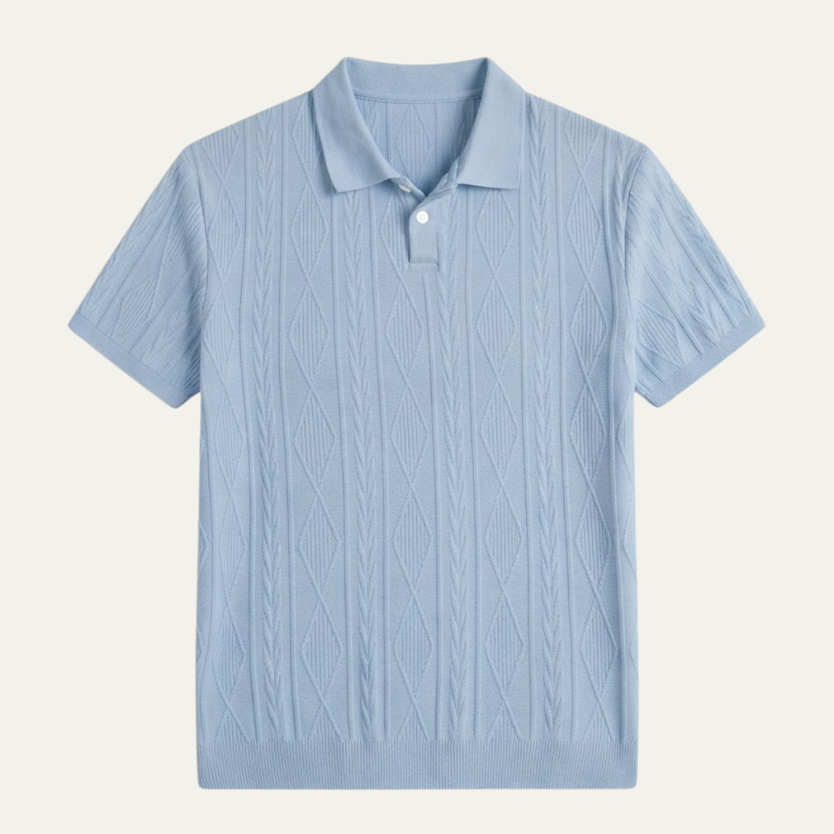The Willowstone Ridge Men’s Textured Button Up Trendy Polo Shirt