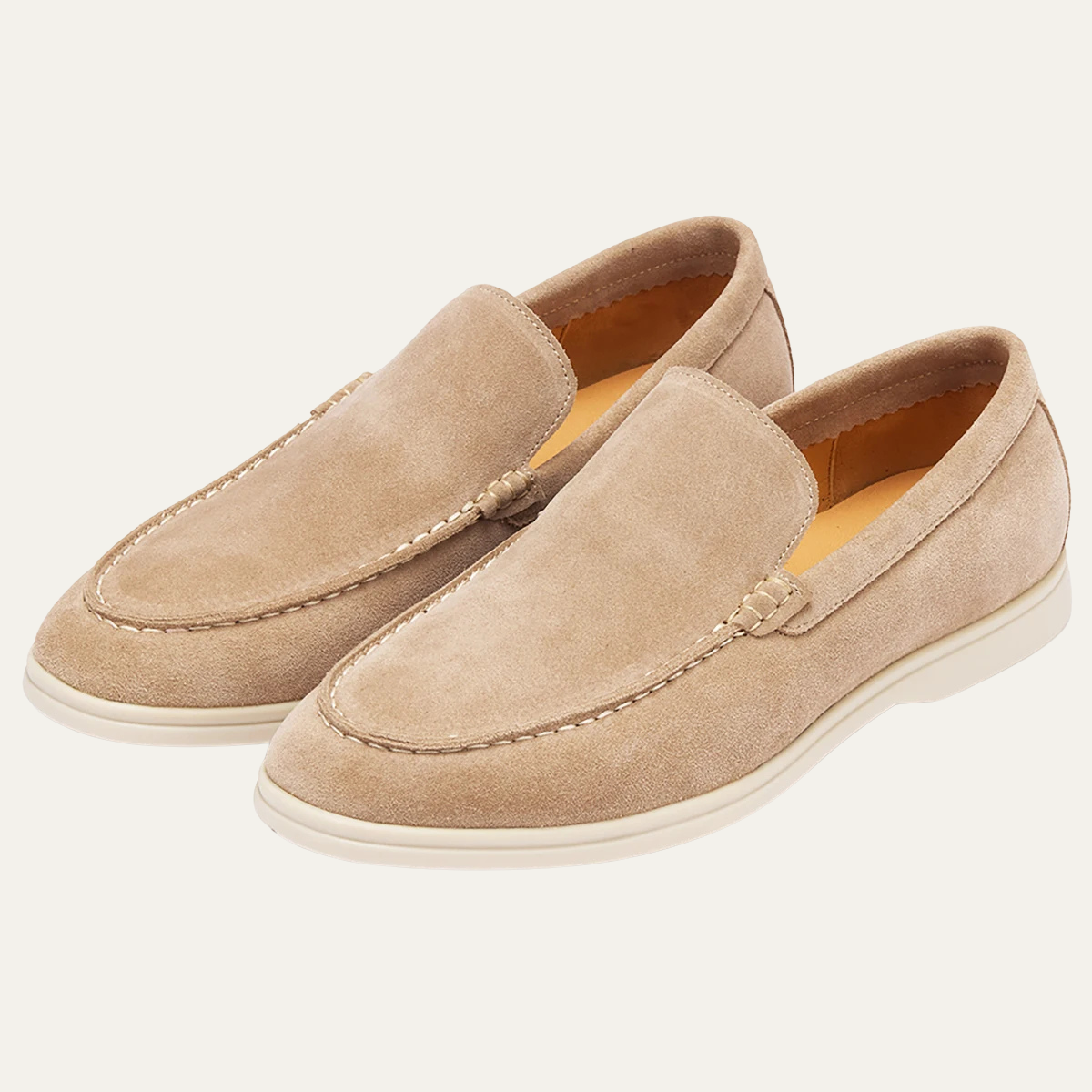 The Meadowgate Men’s Casual Vintage Suede Faux Leather Slip On Loafers - Brown