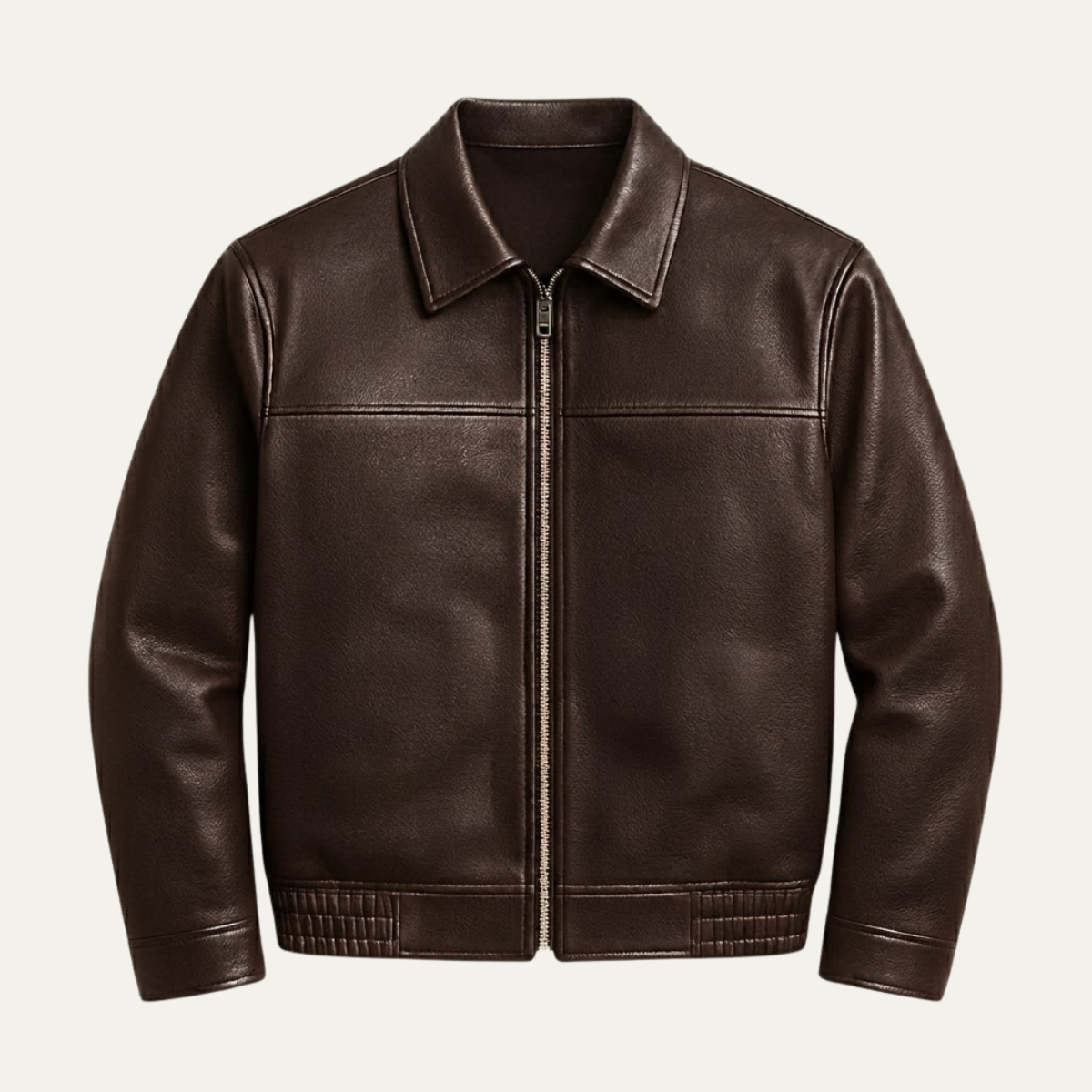 The Chianti Men’s Classic Zip Biker Faux Leather Jacket