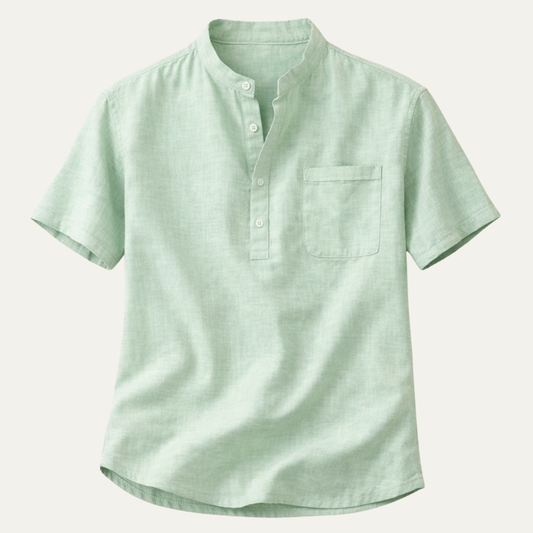 The Sicily Men’s Classic Linen Henley Summer Shirt