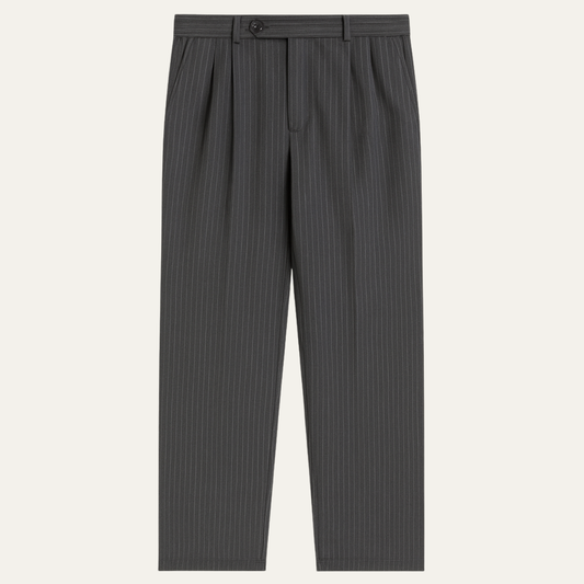 The Glenelg Men’s Wide Leg Tailored Pinstripe Dress Pants with Adjustable Waist