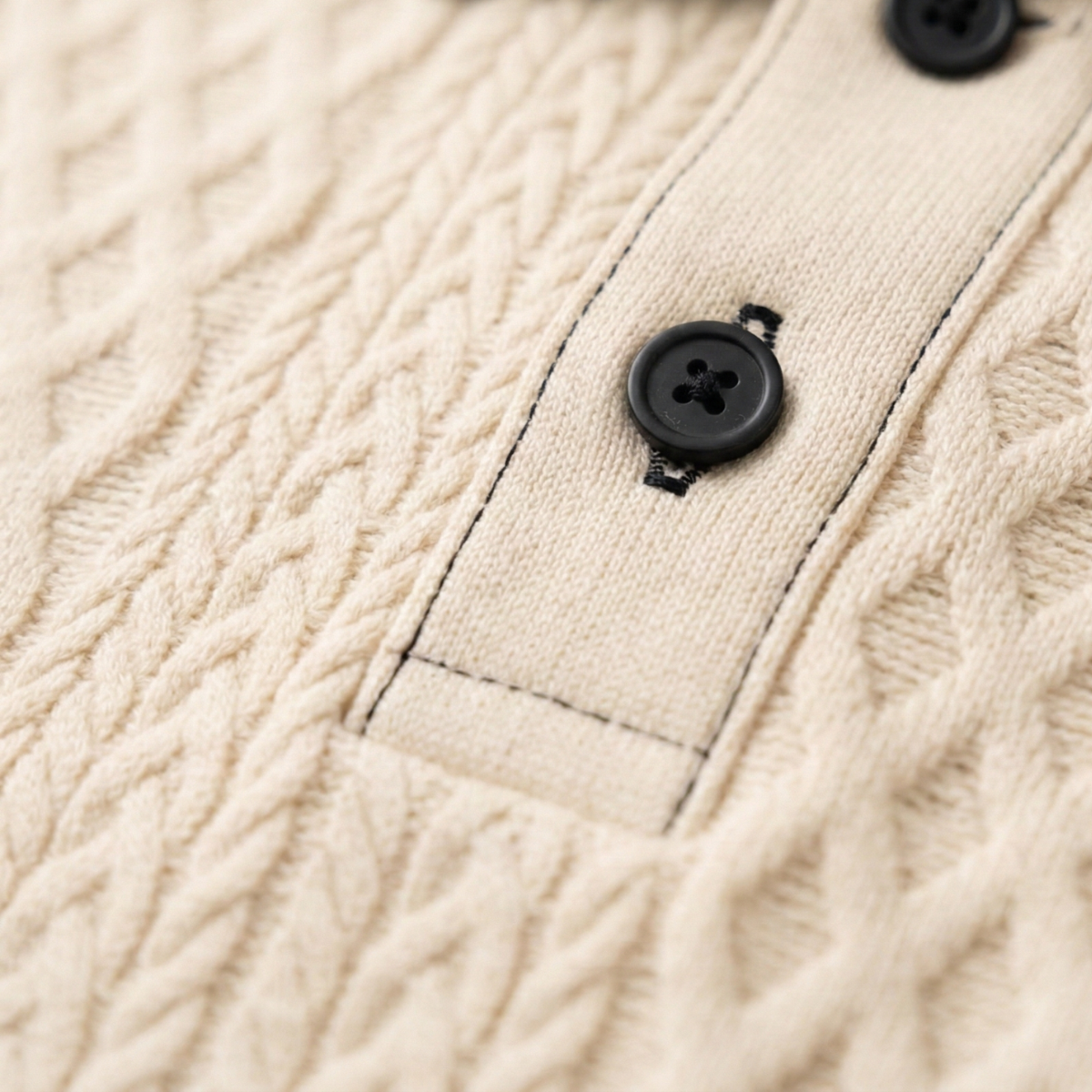 The Ashridge Hill Men’s Apricot Knitted Polo Shirt with Rib Knit Details