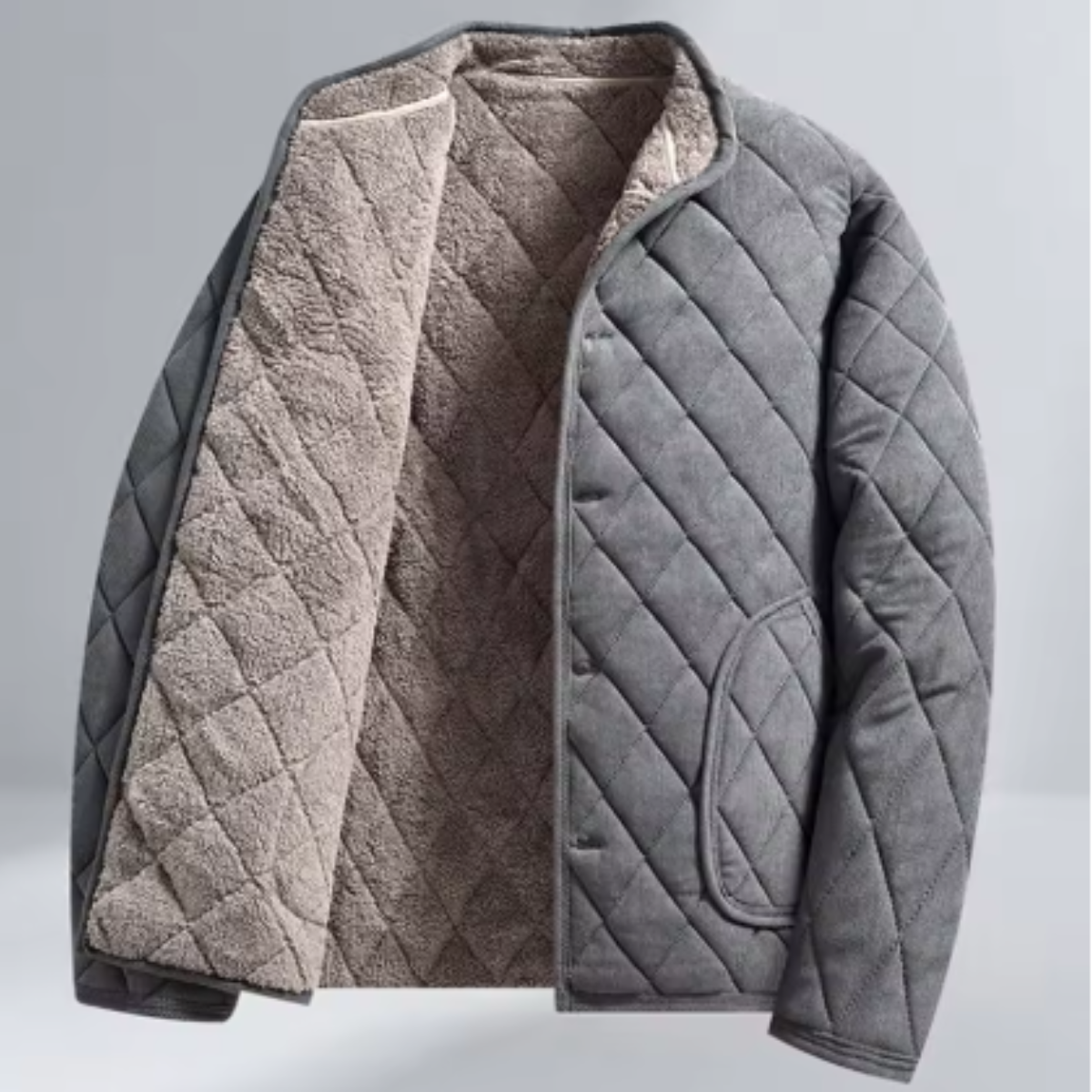 The Springdale Men’s Thick Padded Quilted Winter Jacket with Warm Fleece Lining