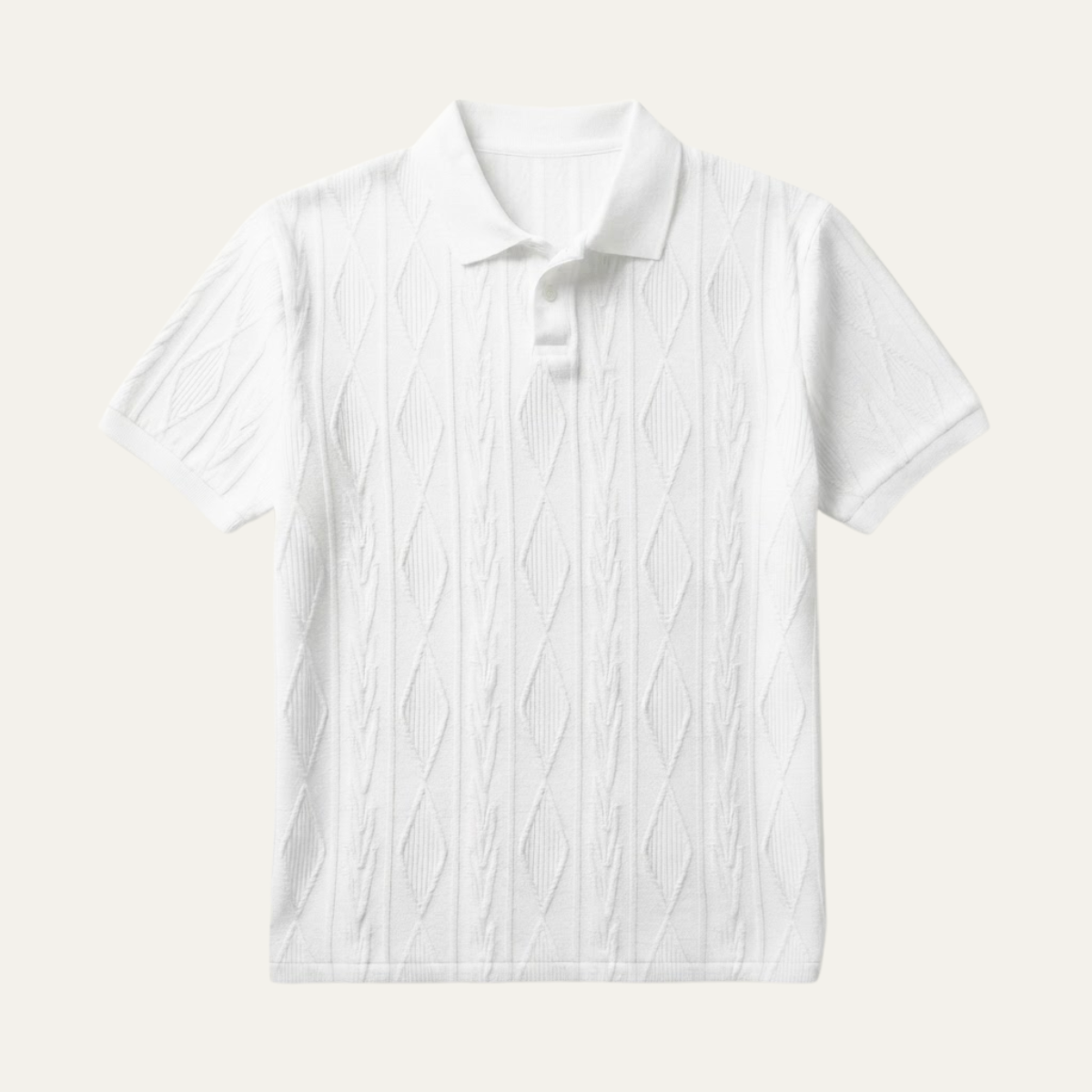 The Ridgebrook Men’s Textured Button Up Casual Polo Shirt
