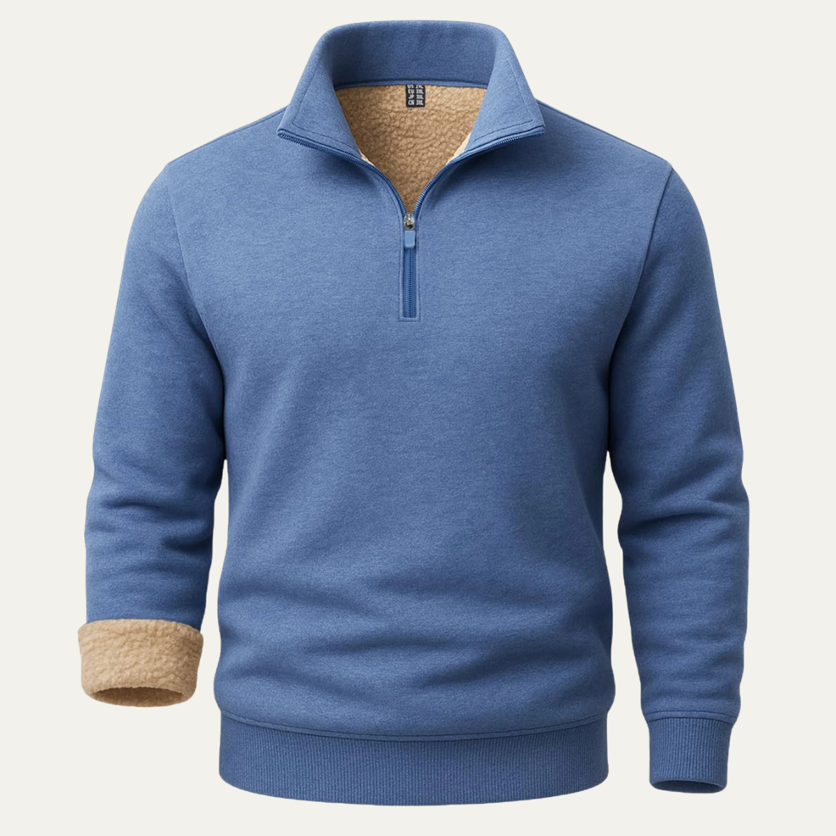 The Trebbiano Men’s Fleece Half Zip Turtleneck Sweater