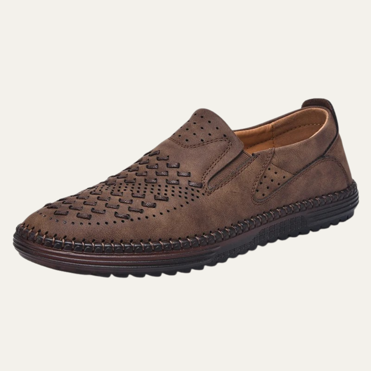 The Silverlake Men's Handmade Faux Leather Slip On Loafers