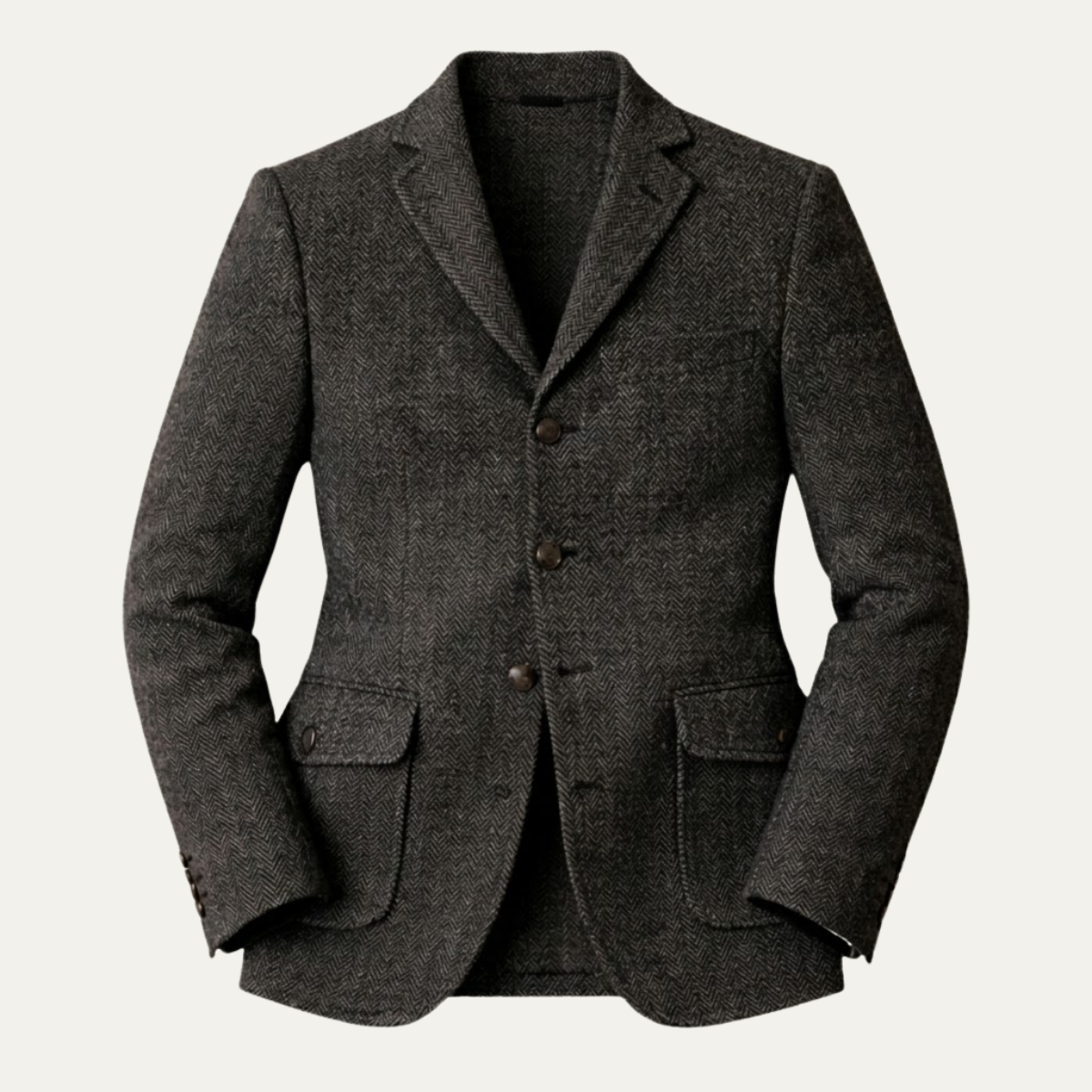 The Siena Men’s Single Breasted Fishbone Tweed Blazer Jacket