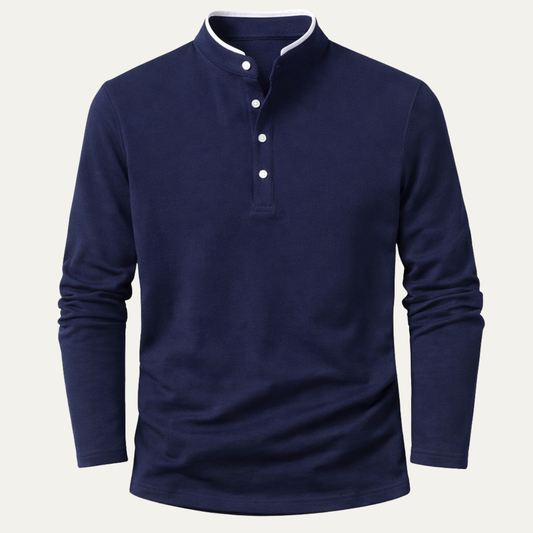 The Willowlake Ridge Men’s  Cotton Slim Fit Mandarin Collar Henley T Shirt