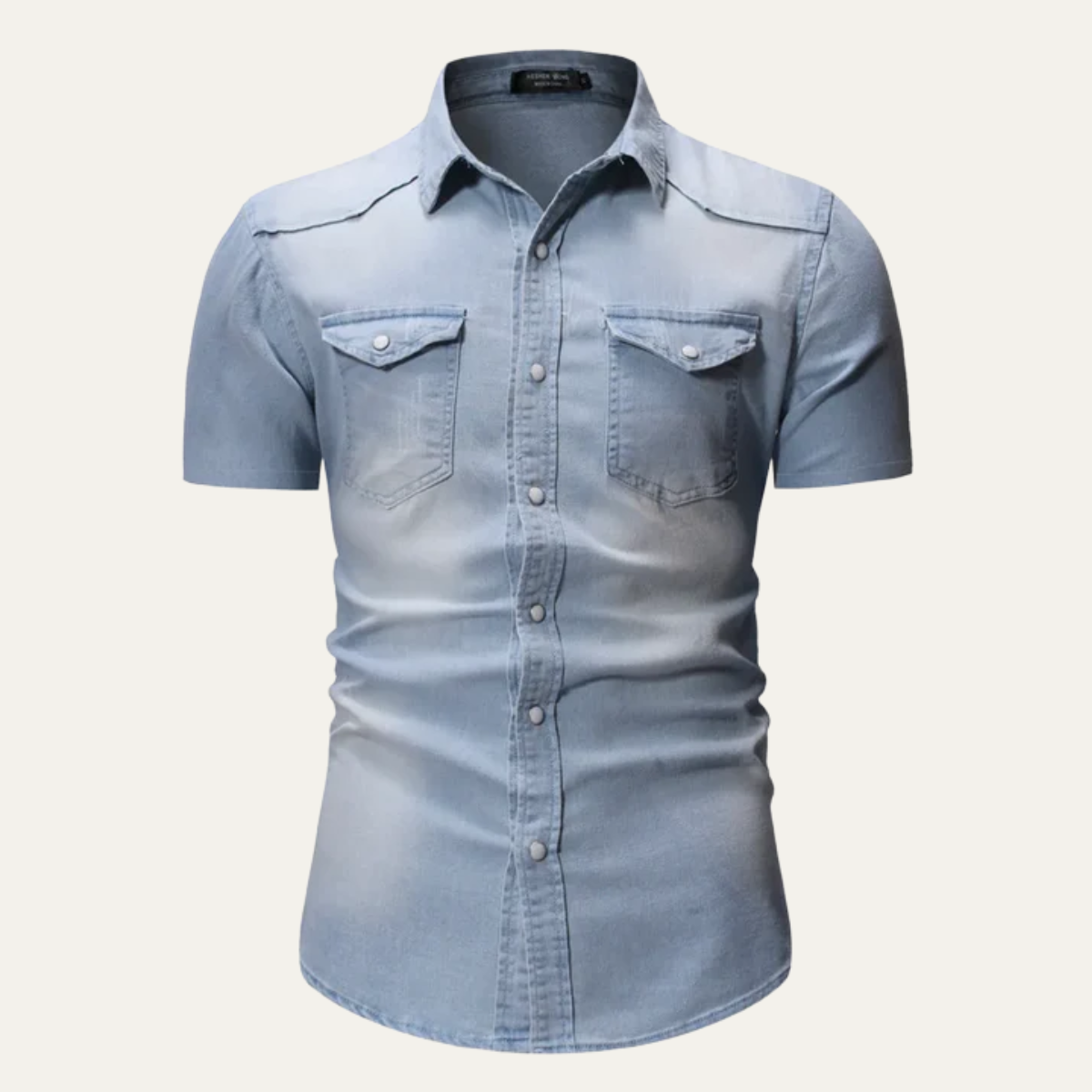 The Brentwood Men’s Casual Denim Button Up Shirt