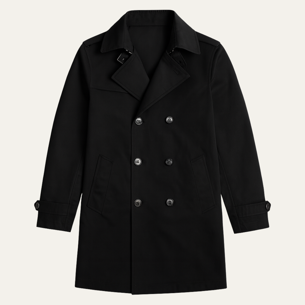 The Stromboli Men's Slim Notched Single Breasted Business Trench Coat