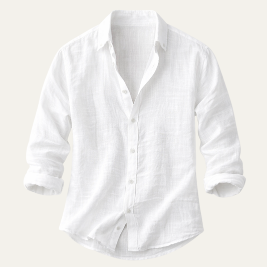 The Silverlake Men’s Cotton Linen Button Up Beach Shirt