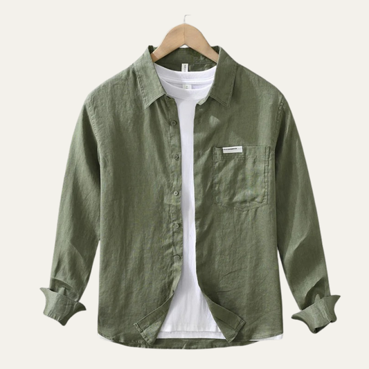 The Greenmeadow Men’s 100% Linen Casual Summer Shirt