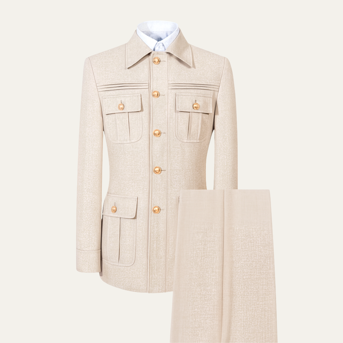 The Sirmione Men’s Classic Fit Multi Pocket 2 Piece Business Suit Set