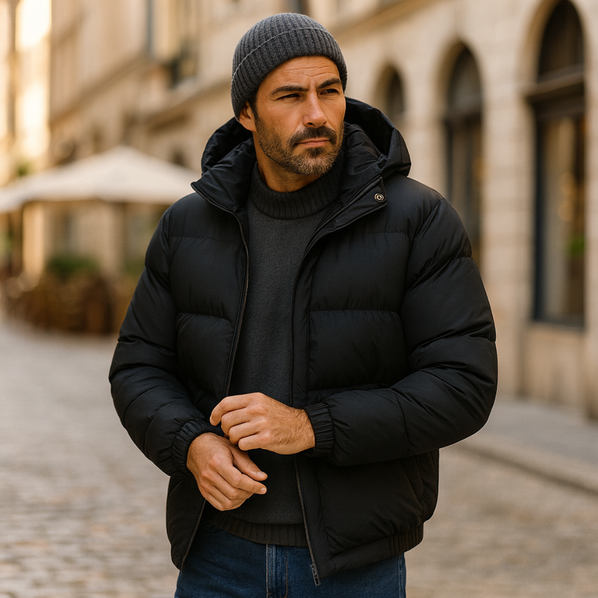 The Berlin Men's Hooded Puffer Jacket - Waterproof Down Parka