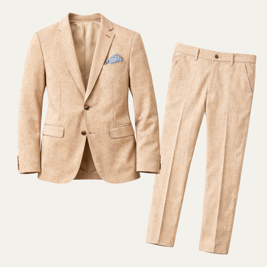 The Crestview Men’s Elegant Linen Blazer & Pants Set
