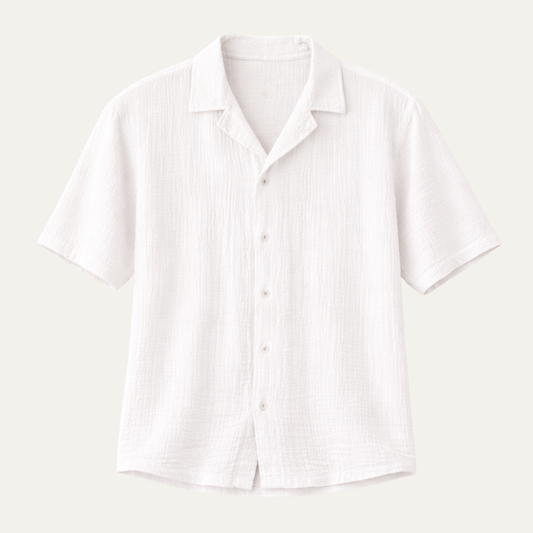 The Oxford Men’s Turn Down Collar Trendy Loose Fit Button Up Shirt