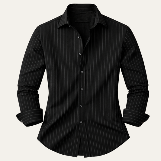 The Amalfi Men’s Casual Slim Fit Striped Button Up Shirt