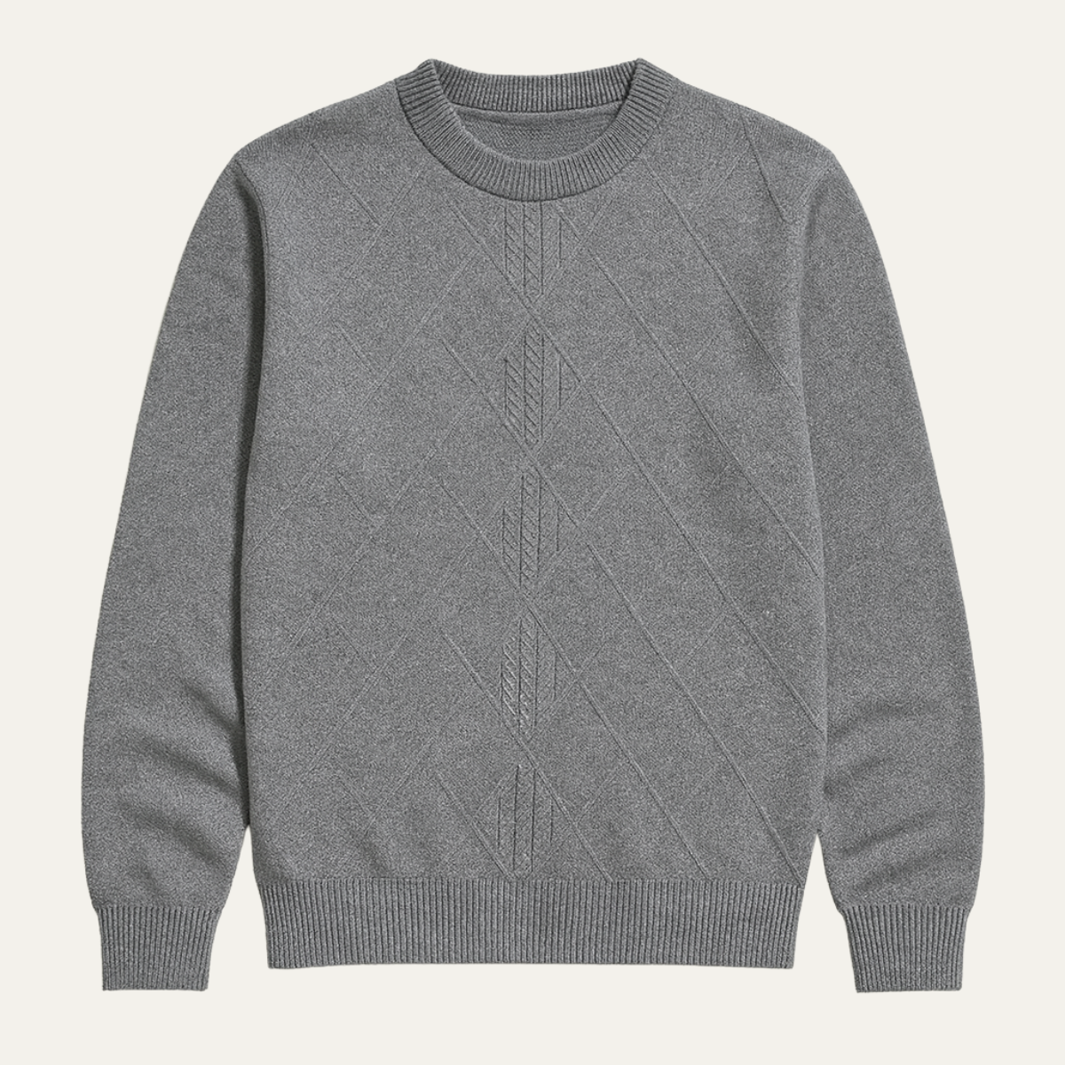 The North Ridge Men’s Warm Diamond Pattern Crew Neck Knit Sweater