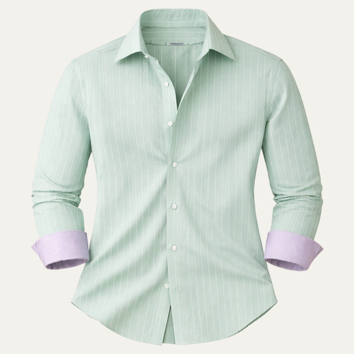 The Como Men’s Breathable Slim Fit Striped Button Up Shirt