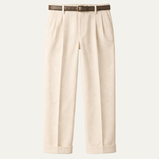 The Timberwood Men's High Waist Pleated Straight Leg Formal Pants