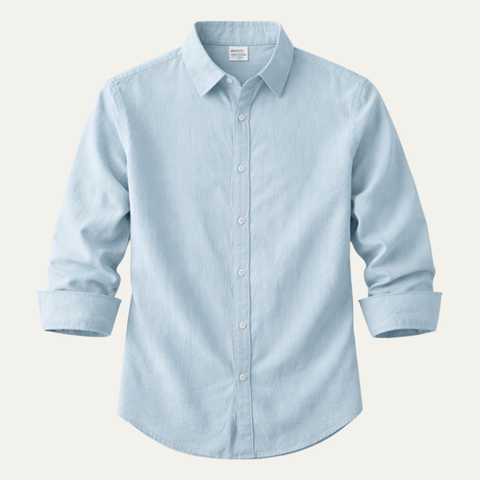 The Sarzana Men’s Business Button Down Linen Cotton Shirt