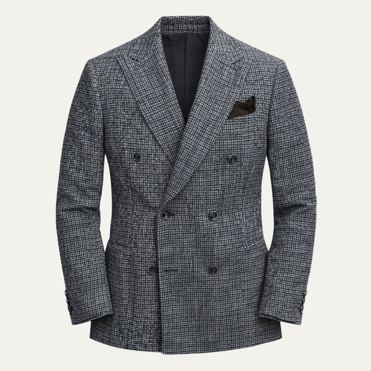 The Wellington Ridge Men’s Slim Fit Double Breasted Houndstooth Tweed Blazer