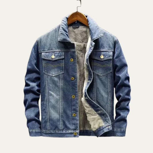 The Bellehurst Men’s Winter Fleece Lined Denim Jacket