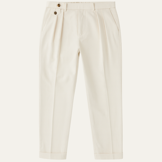 The Sunshine Coast Men’s Double Pleat Tailored Suit Smart Dress Pants