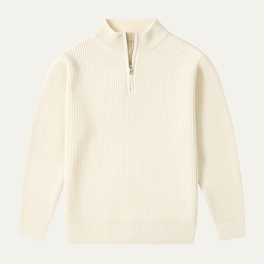 The Willowdale Men’s Half Zip Stand Collar Soft Knit Sweater