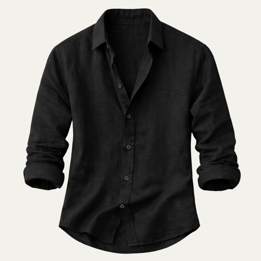 The Meadowrun Men’s Linen Trendy Button Up Shirt