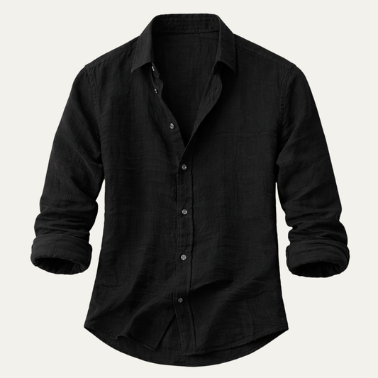 The Timbercrest Hill Men’s Cotton Linen Soft Beach Shirt