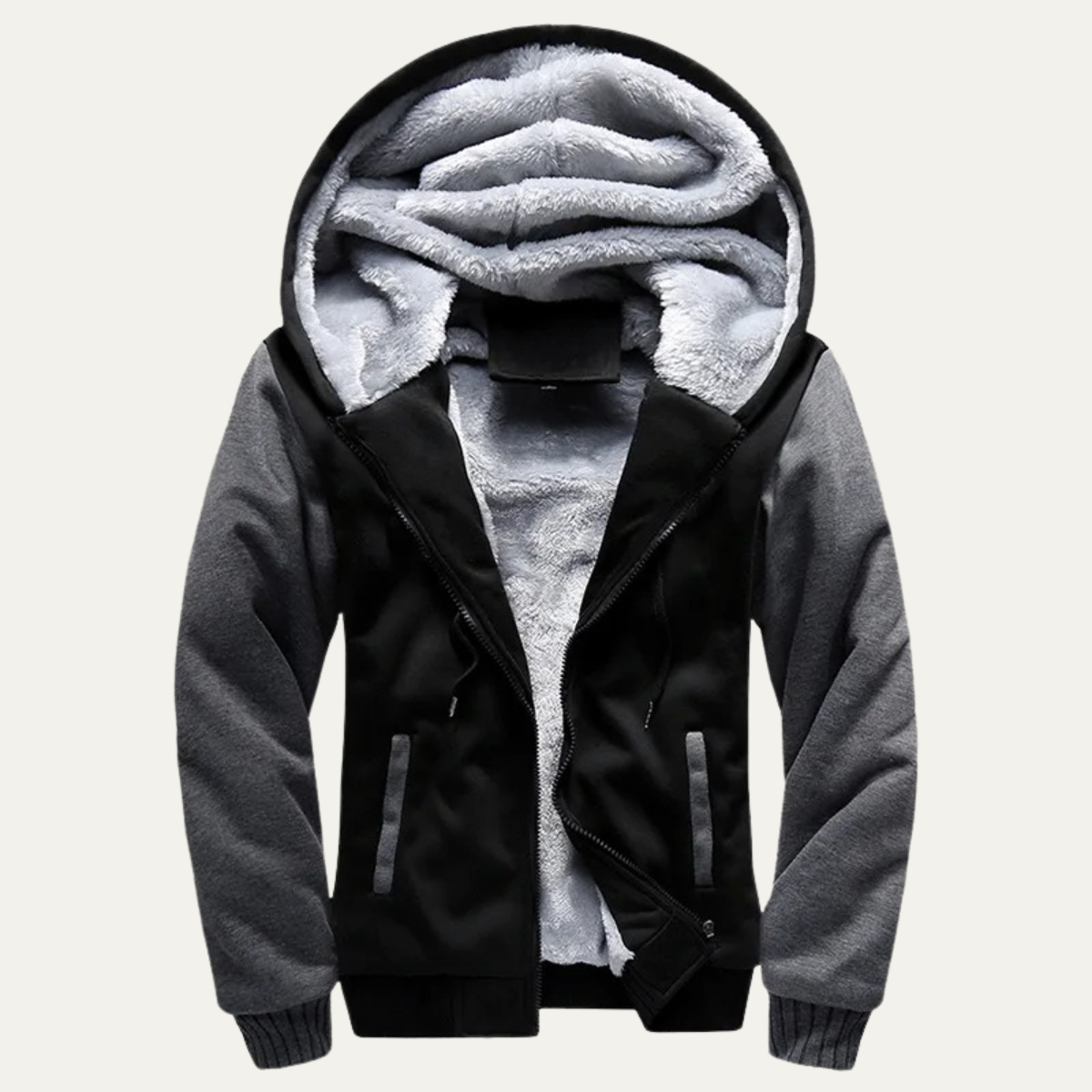 Men's Fleece Lined Zip Up Hoodie