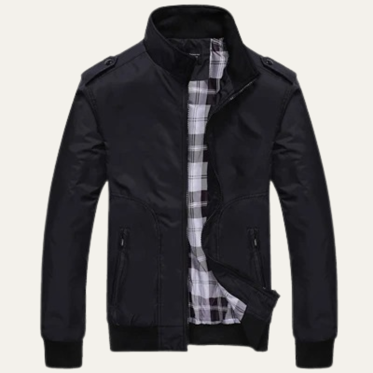 The Firenze Men's Lightweight Stand Collar Bomber Jacket