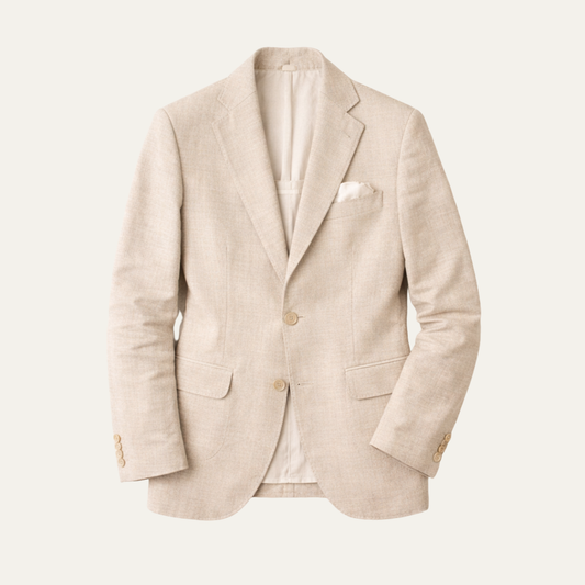 The Parkwood Men's Slim Fit Notch Lapel Single Breasted Summer Blazer