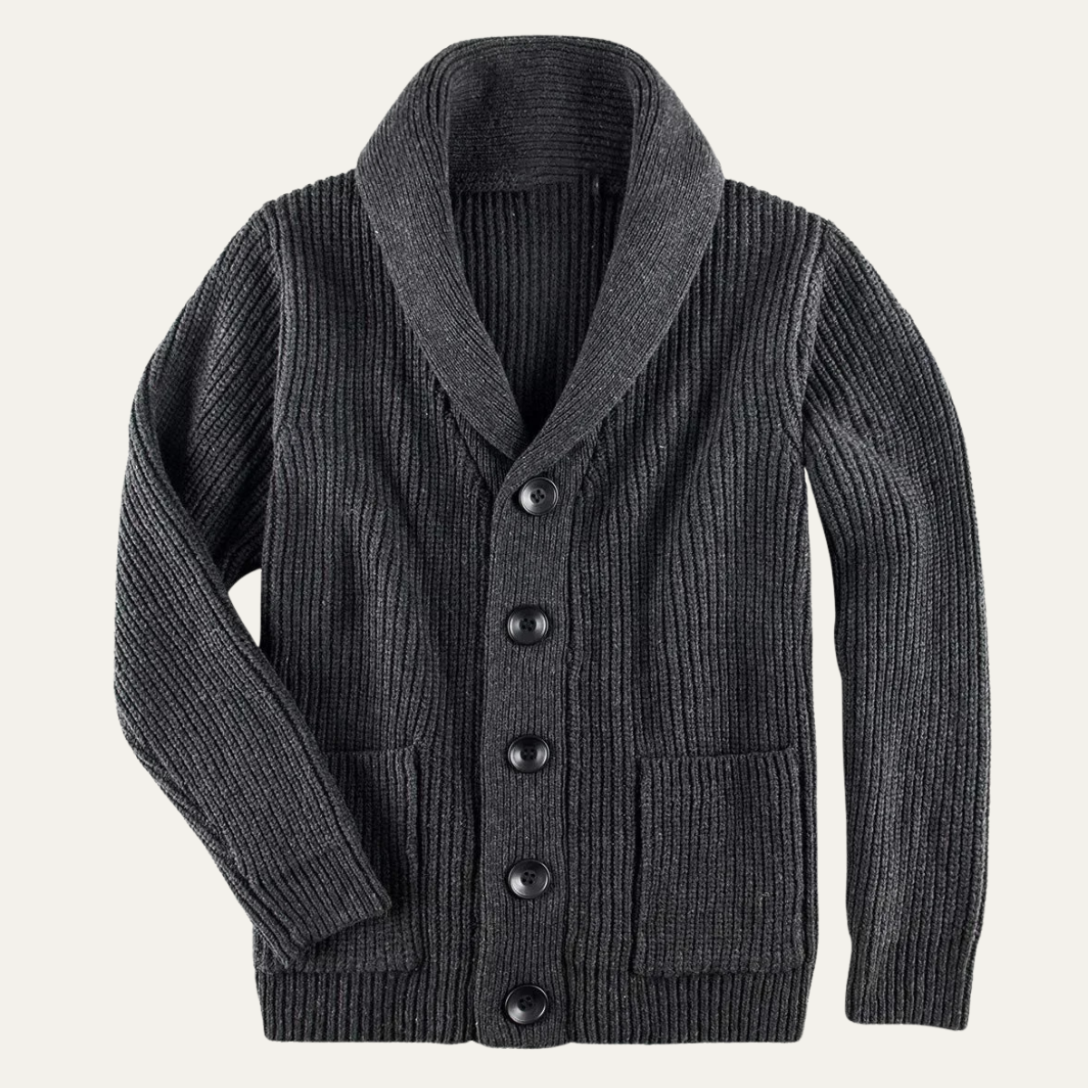 The Venezia Men’s Shawl Collar Chunky Knit Cardigan