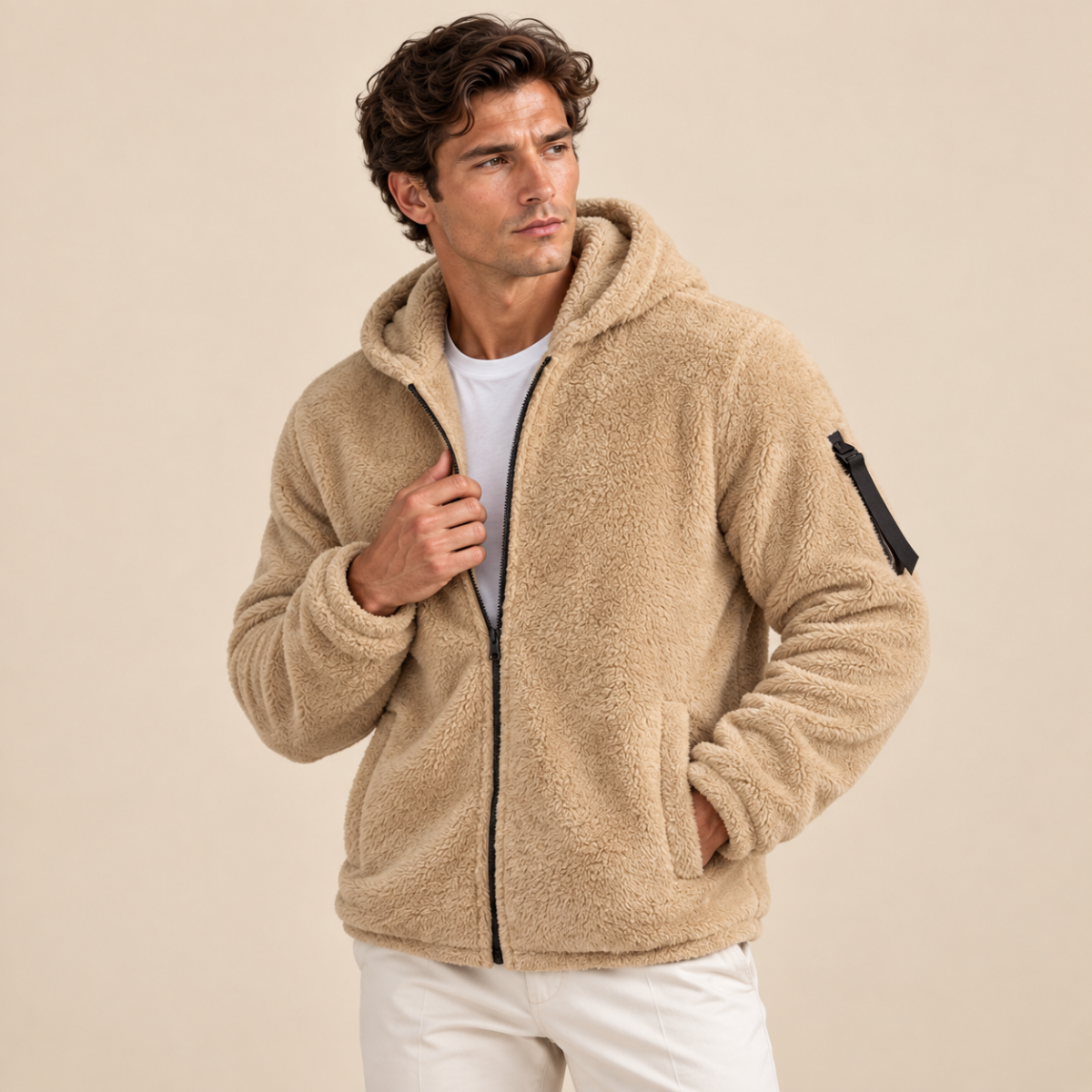 The Brixton Men’s Fleece Warm Soft Velvet Hoodie Jacket