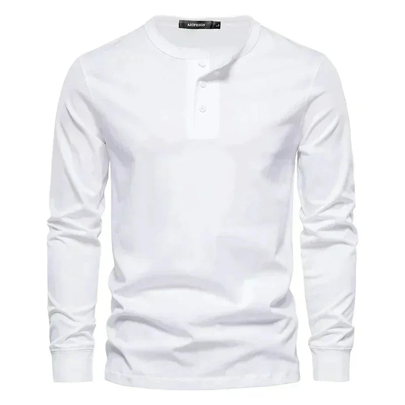 The Venice Men's Casual Button Neck Cotton Tee
