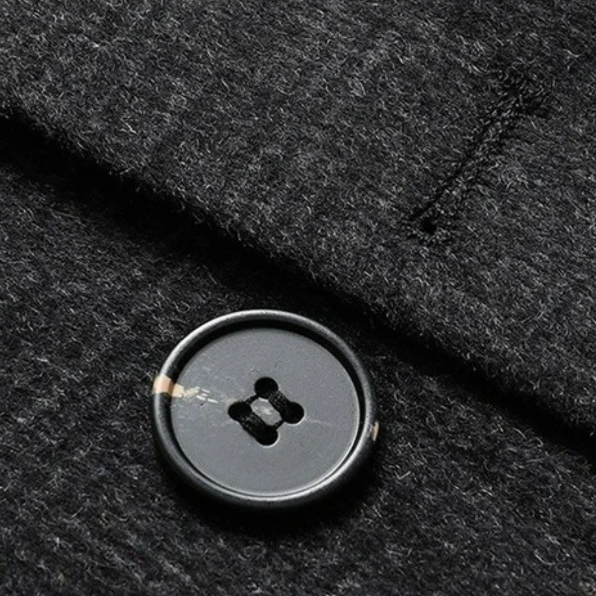 Men's Wool Blend Overcoat Charcoal Down Insulated