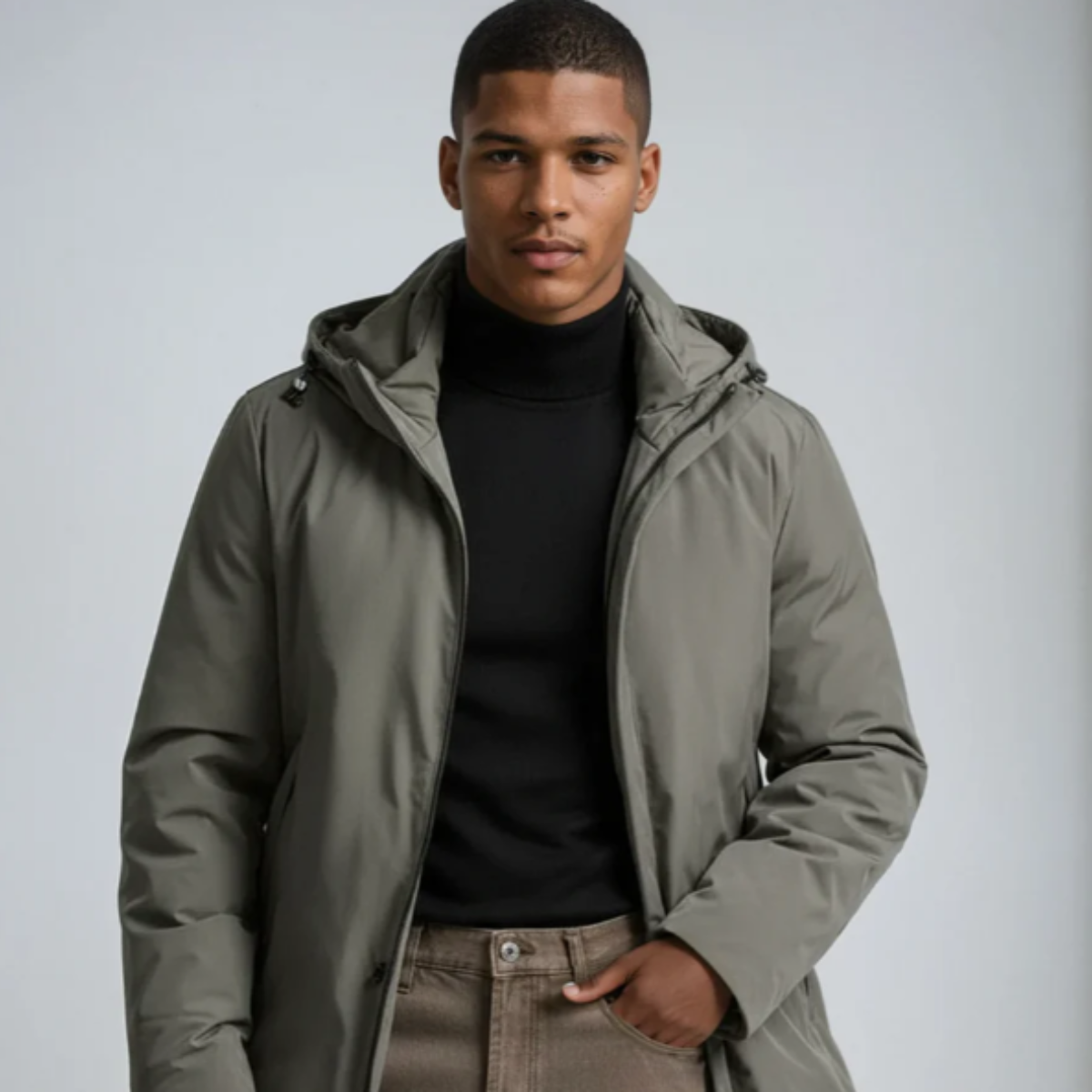 The Mountclair Men’s Modern Fit Warm Hooded Jacket