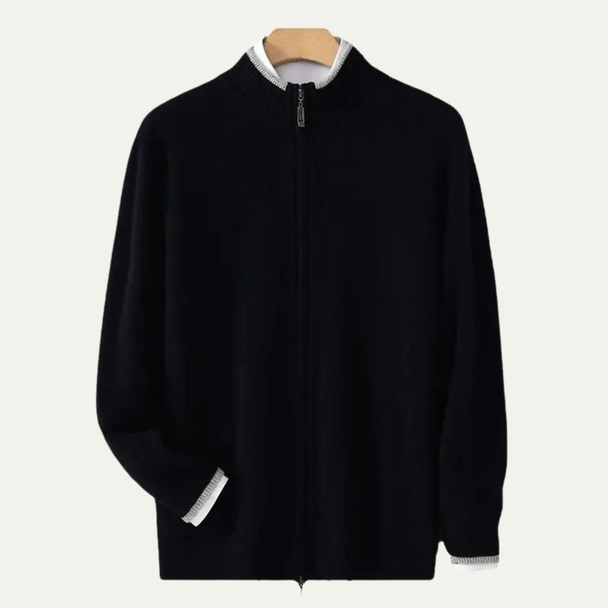 The Antibes Men’s Soft Warm Winter Cashmere Knit Zip Up Cardigan