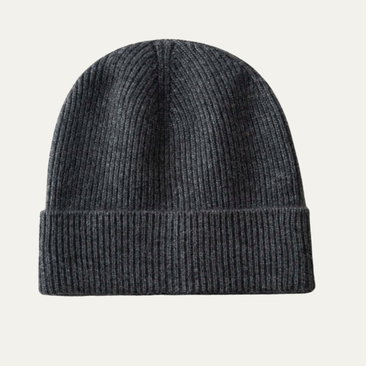 The Rockford Men's Soft Ribbed Knit Cashmere Beanie