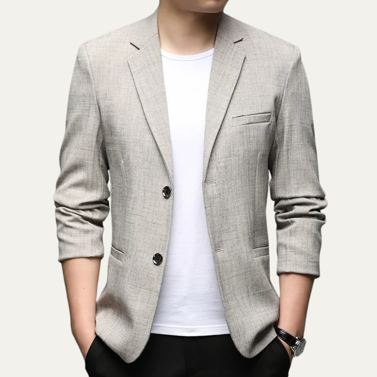 The Mountfield Men’s Slim Fit Casual Business Blazer