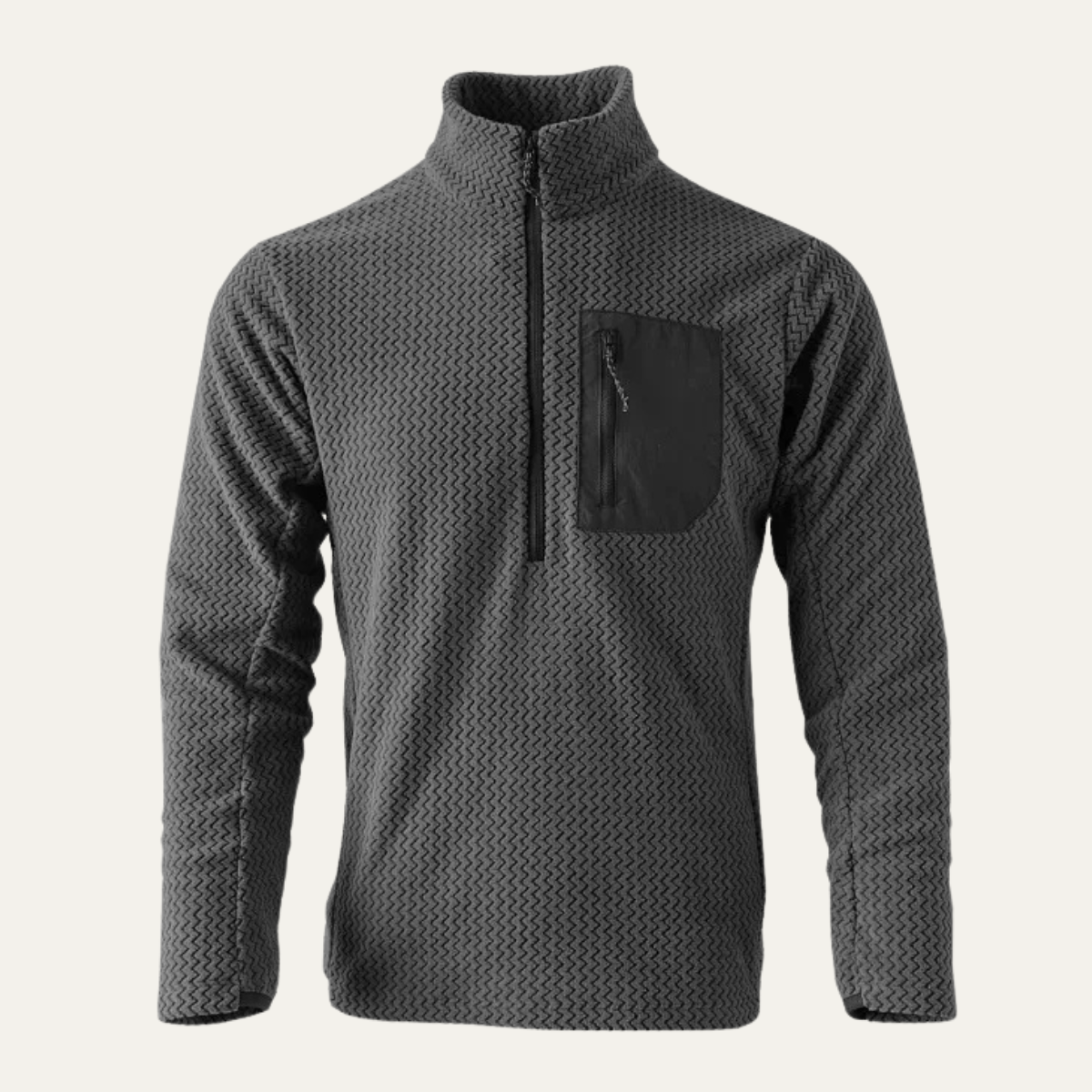 The Bellano Men’s Half Zip Fleece Sweater with Chest Pocket