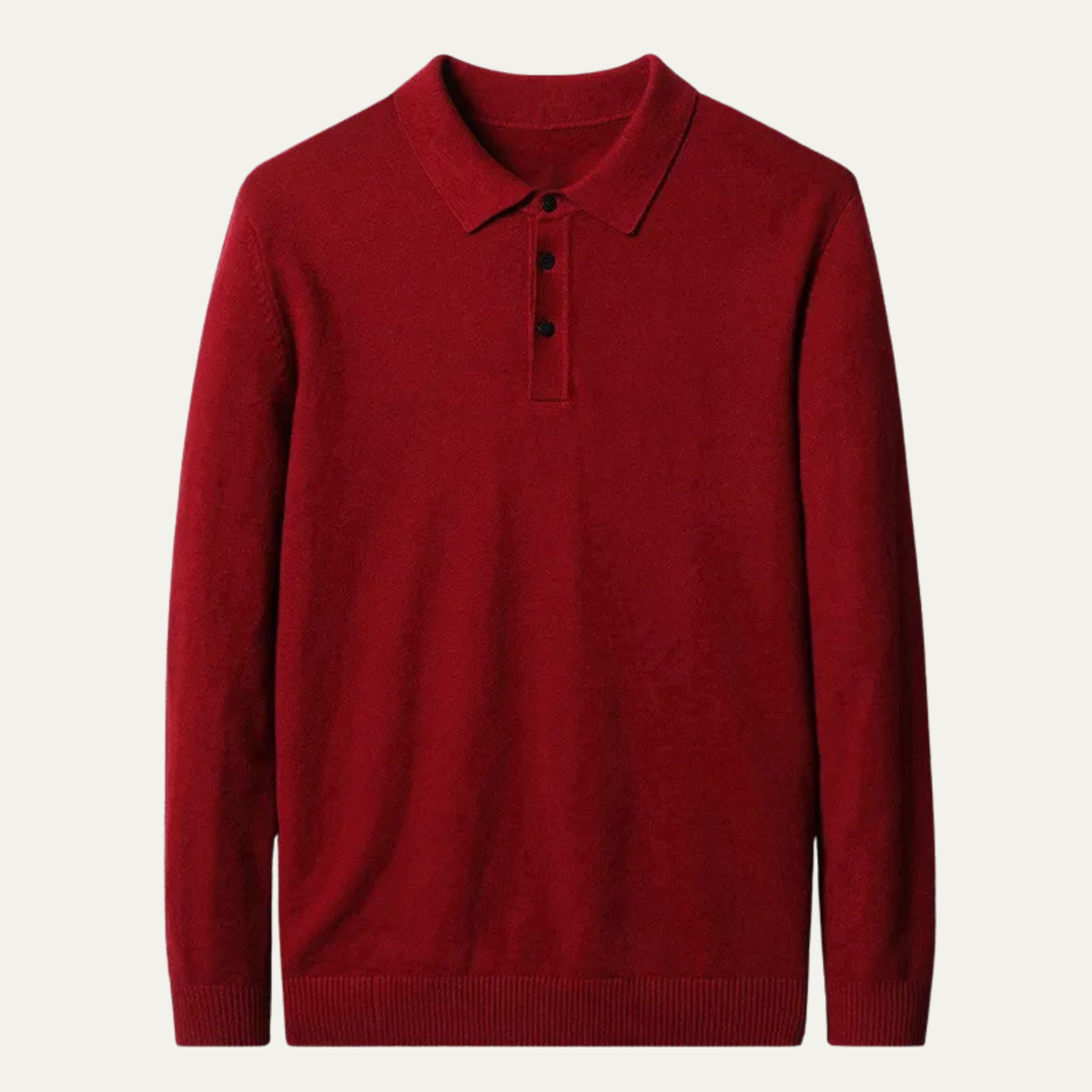 The Silverhaven Men’s Soft Cashmere Polo Collar Knit Sweater