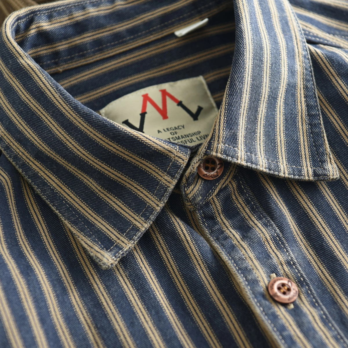 The Brookland Men’s Classic Striped Casual Button Down Shirt